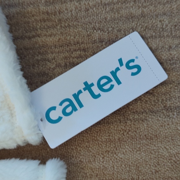 NWT Carter's 2T Hooded Cream Fleece - Picture 5 of 7